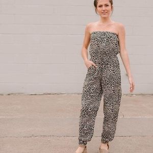 Willow and Root Strapless Jumpsuit